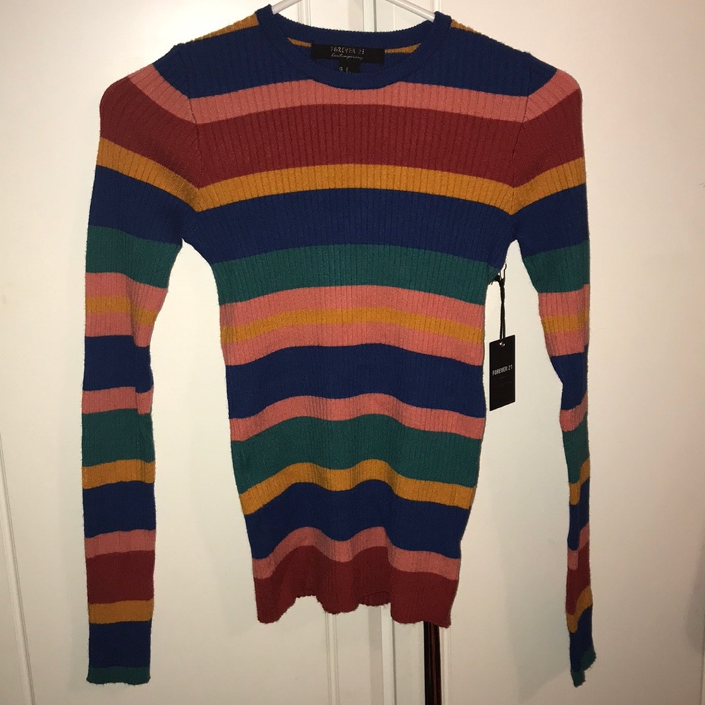 Ribbed multicolor sweater